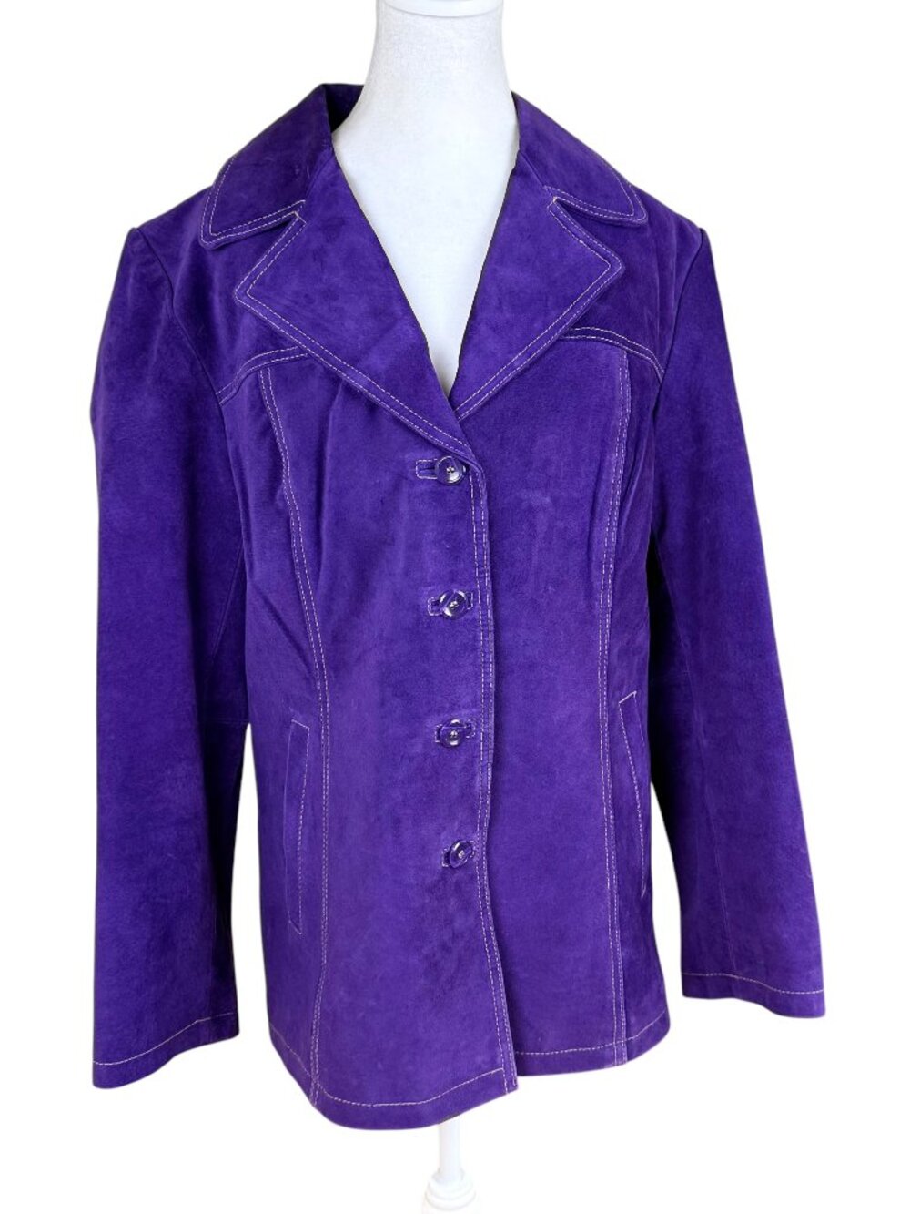 Monterey Bay Suede Jacket Royal Purple Vintage (M)